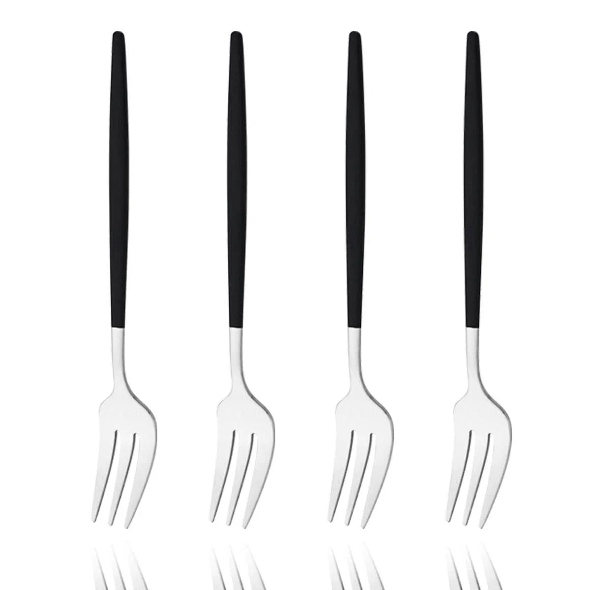 4 Garfos Dourados para Sobremesa Color Duo, Conjunto - Haustter