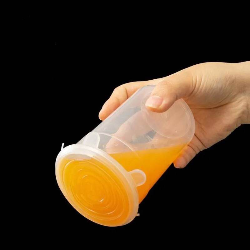 6 Tampas de Silicone Conjunto para Recipientes em Diversos Formatos - Haustter