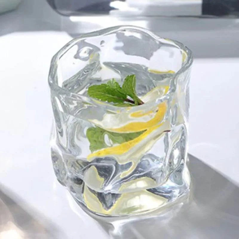 2 Copos Twist de Vidro Irregular 280ml - Haustter