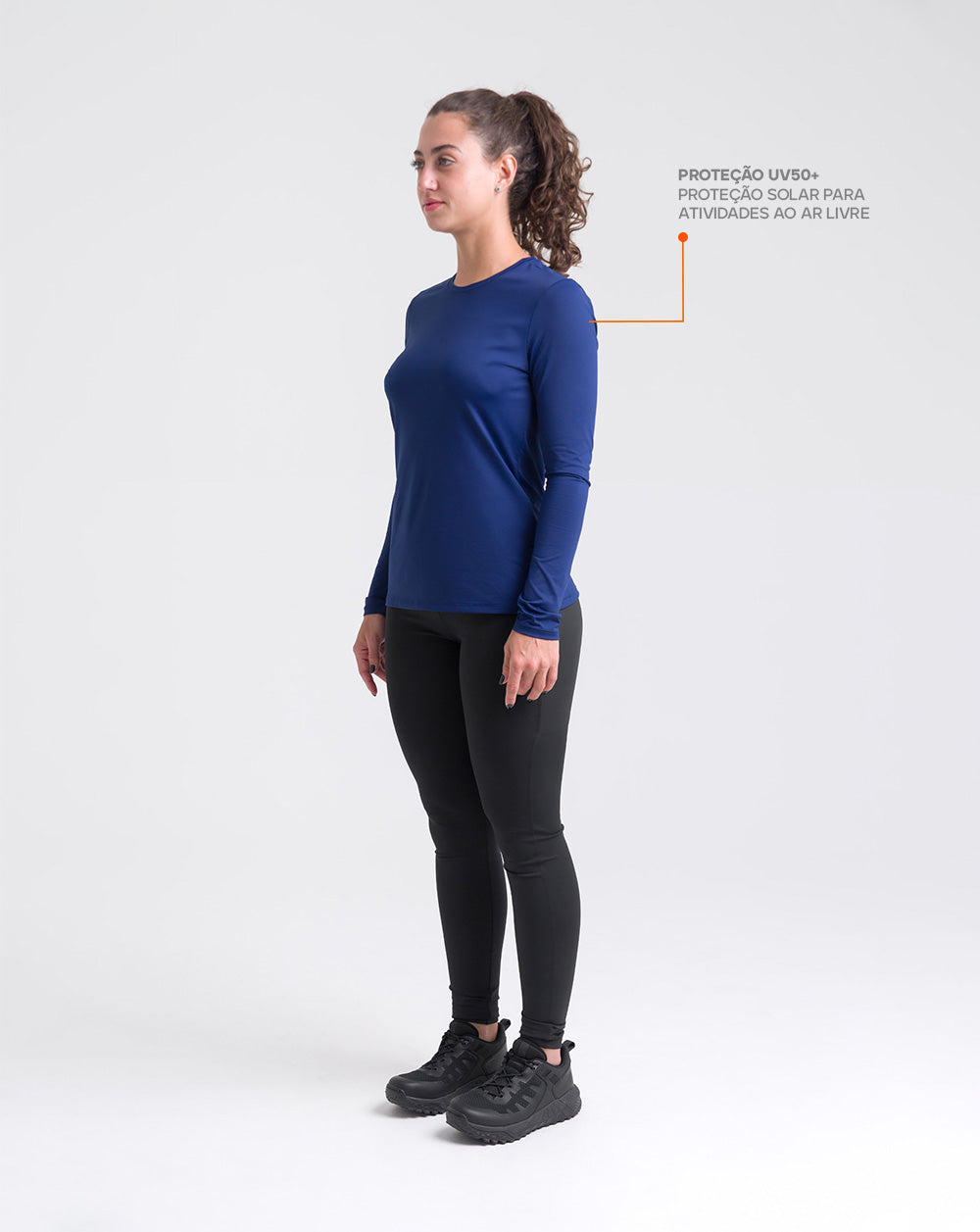 Blusa Segunda Pele Shade Feminina - Azul