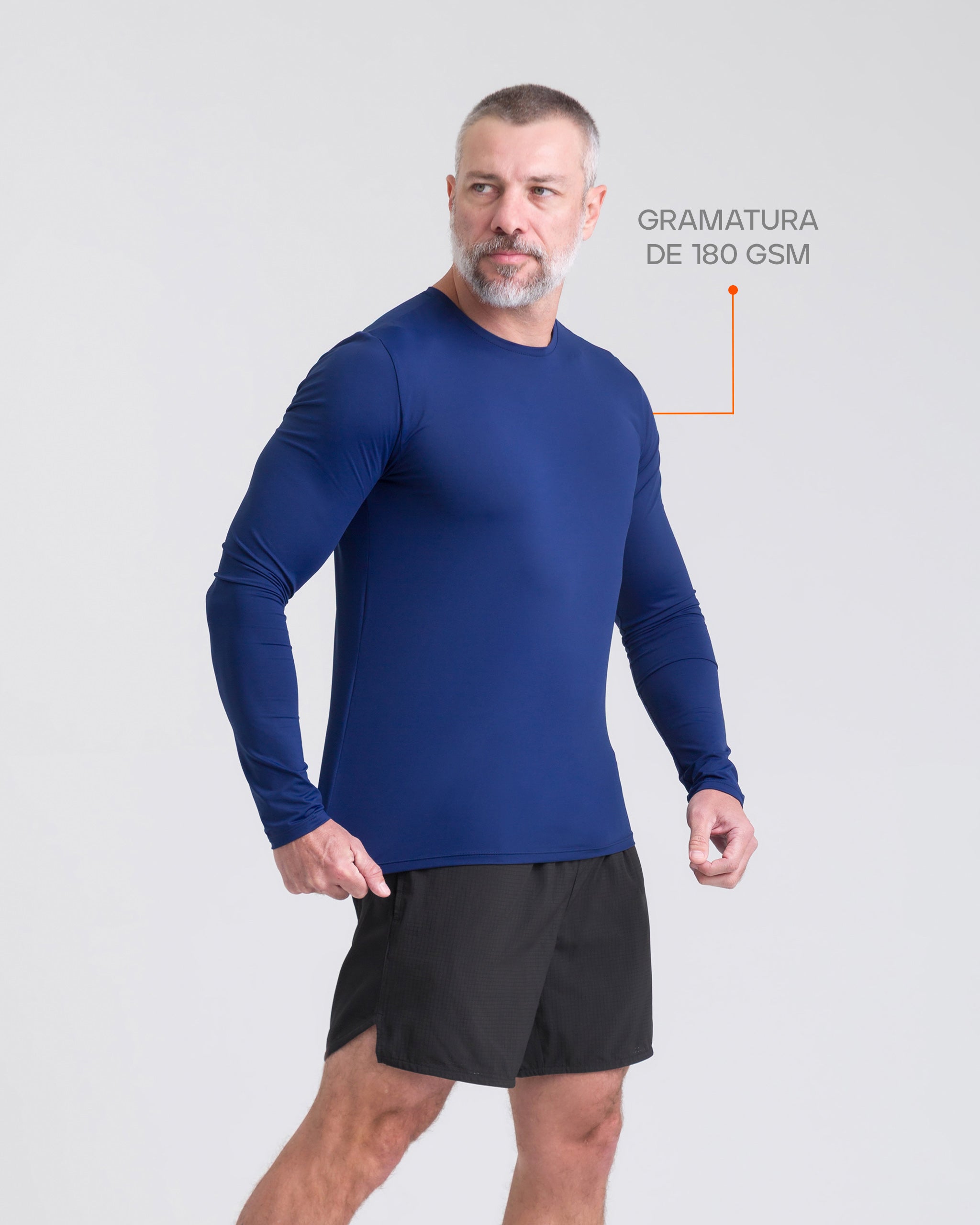 Blusa Segunda Pele Shade Masculina - Azul