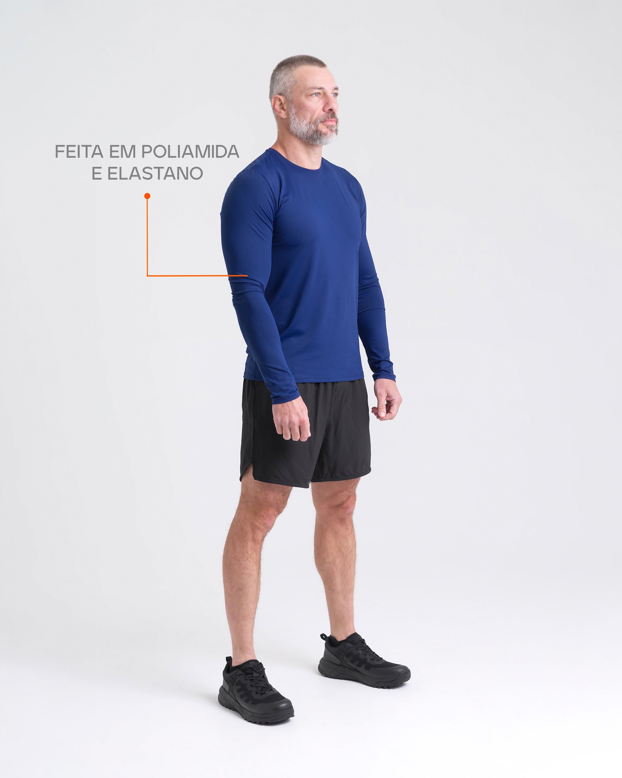 Blusa Segunda Pele Shade Masculina - Azul