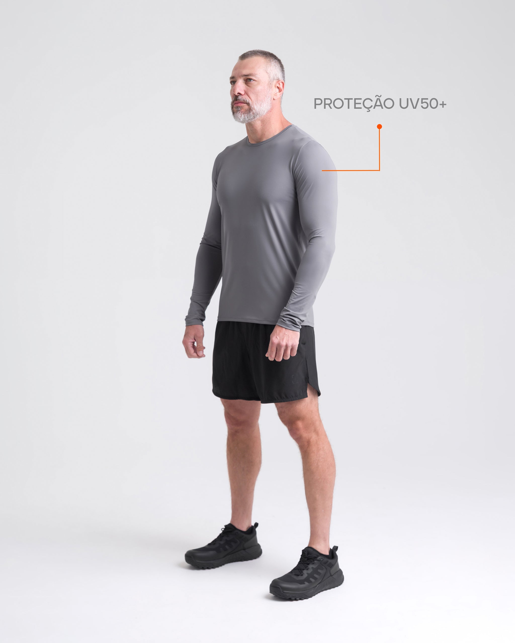 Blusa Segunda Pele Shade Masculina - Cinza