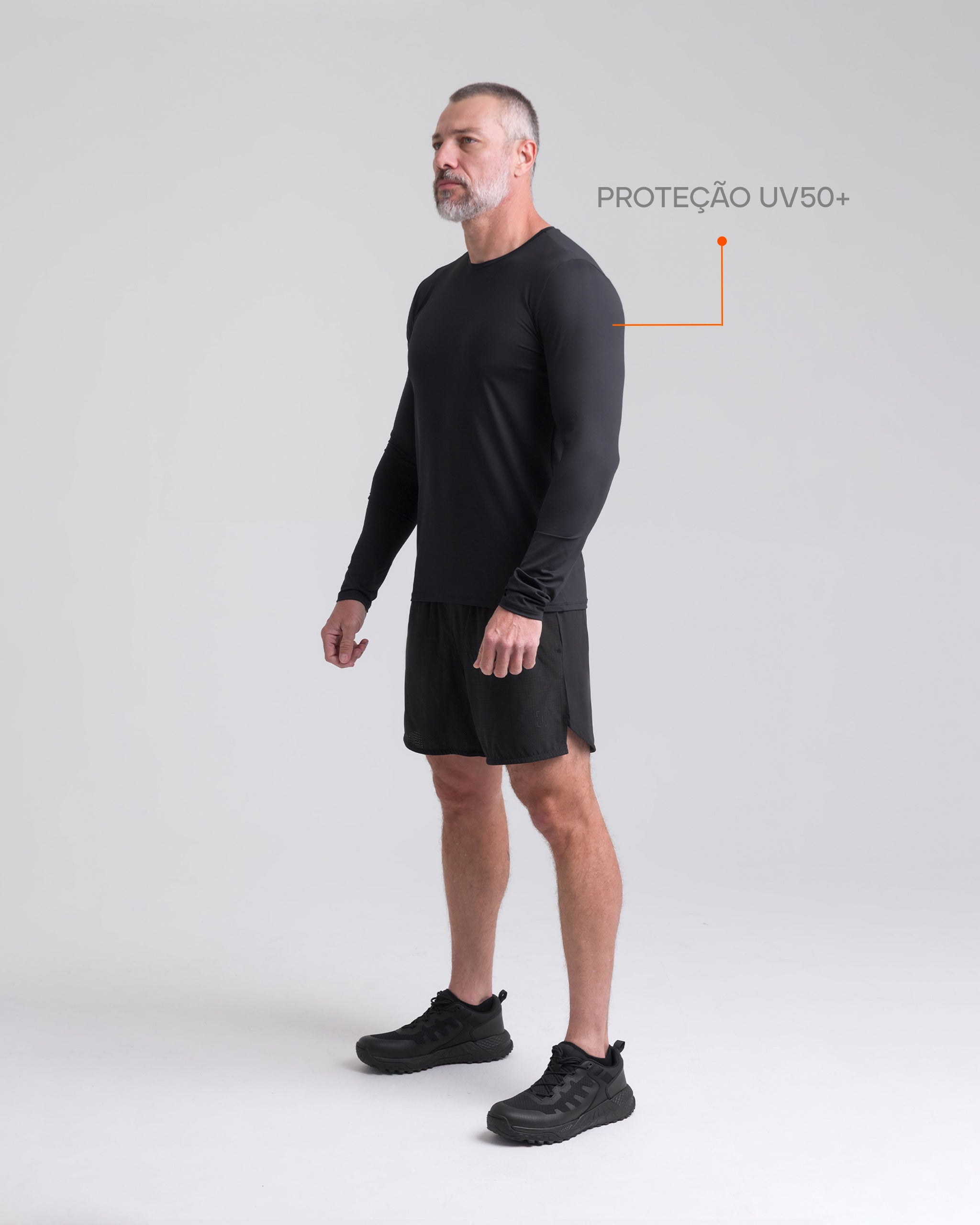 Blusa Segunda Pele Shade Masculina - Preta