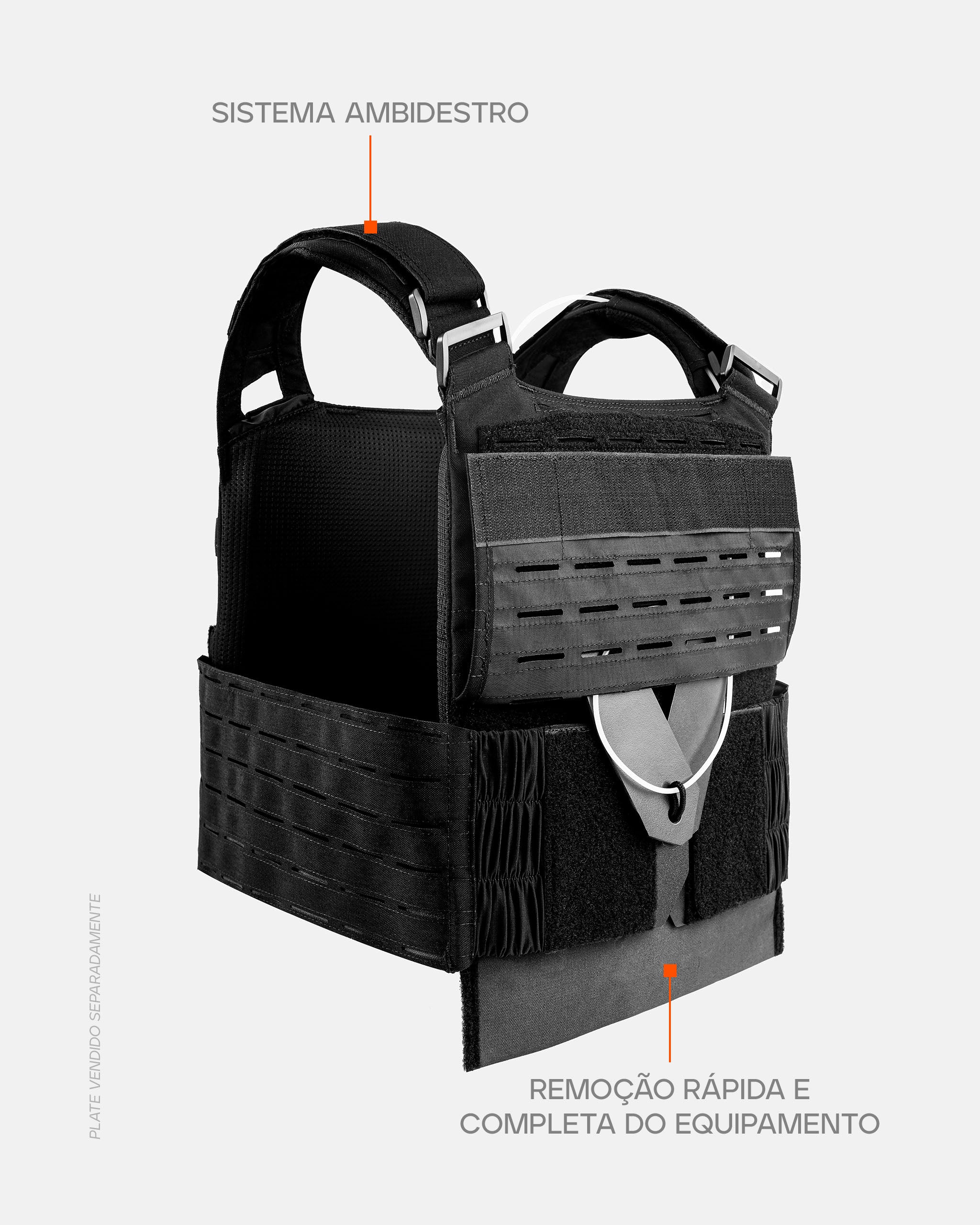 Sistema de Soltura Emergencial para Plate Carrier Ares - Preto