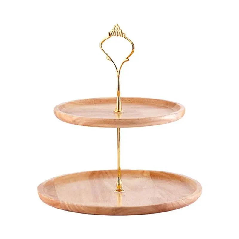 Prato de Frutas de Bambu com Suporte - Haustter
