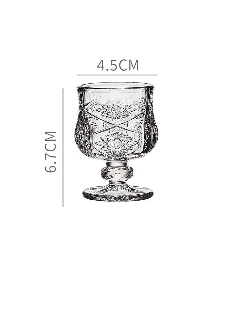 4 Taças Vintage de Vidro para Bebidas Destiladas, Conjunto - Haustter