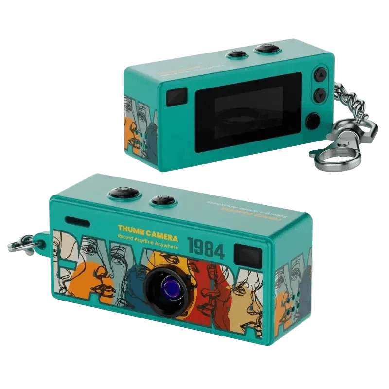 Mini Câmera Vintage 1984 – Chaveiro Retro