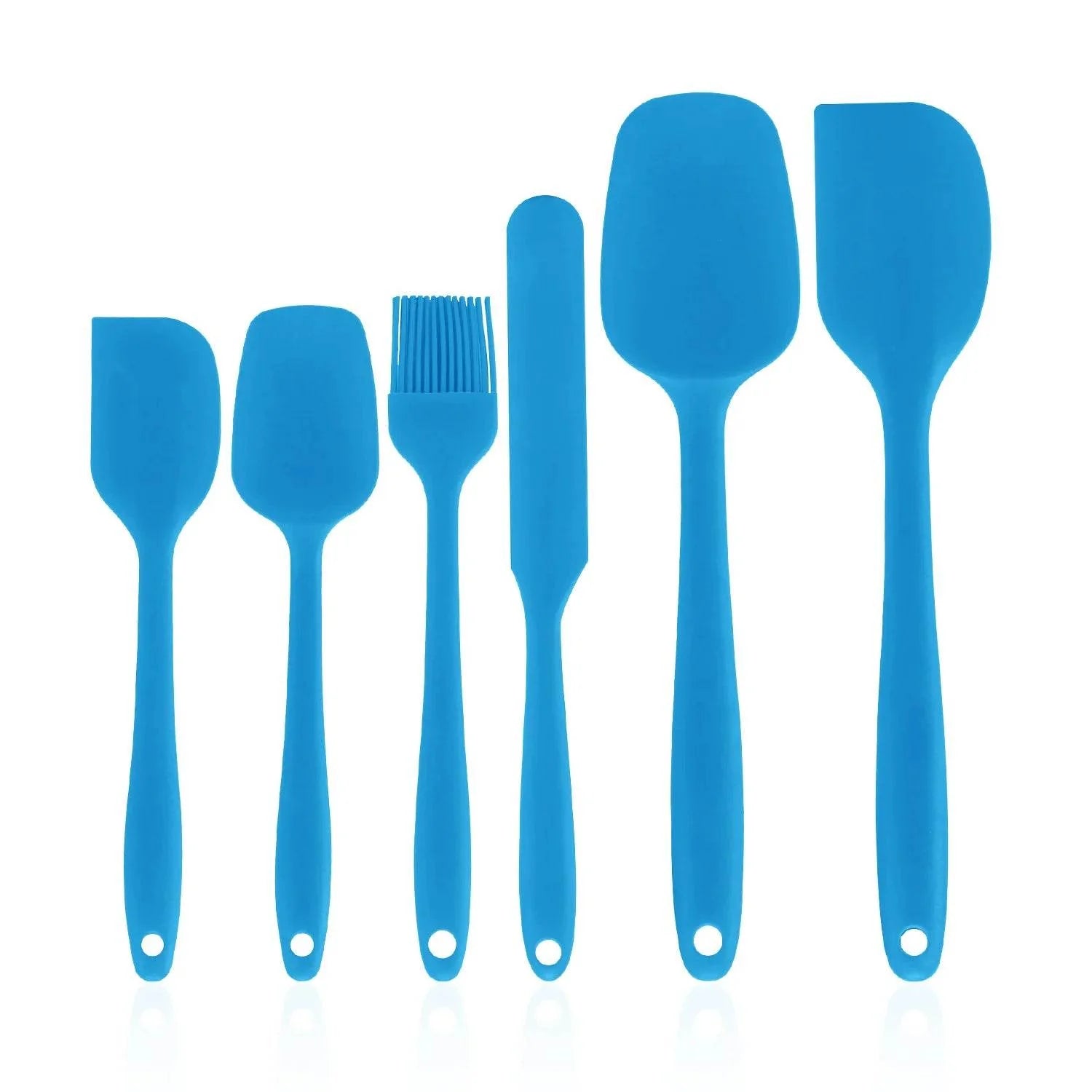 5 Espátulas de Silicone e 1 Pincel, conjunto  - Haustter