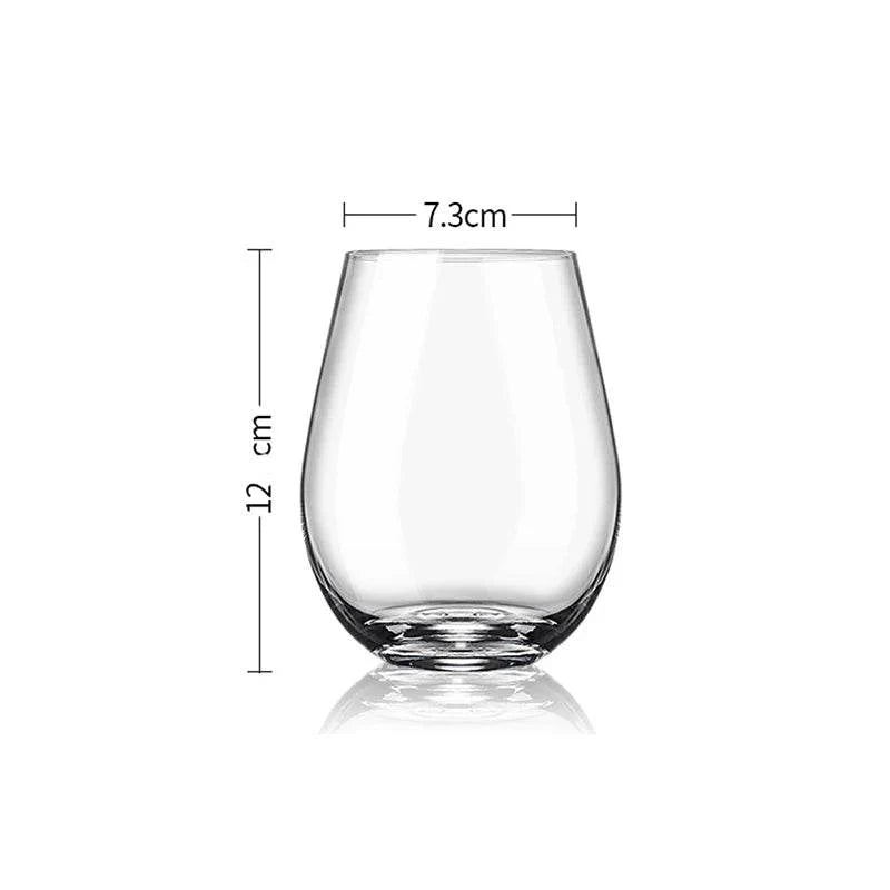 Conjunto de 2 Copos Transparentes 375ml com Formato Oval - Haustter