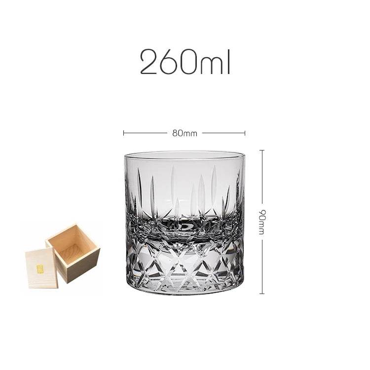 Copo de Whiskey com Entalhe Artesanal de Alto Brilho e Fundo Espesso - Haustter