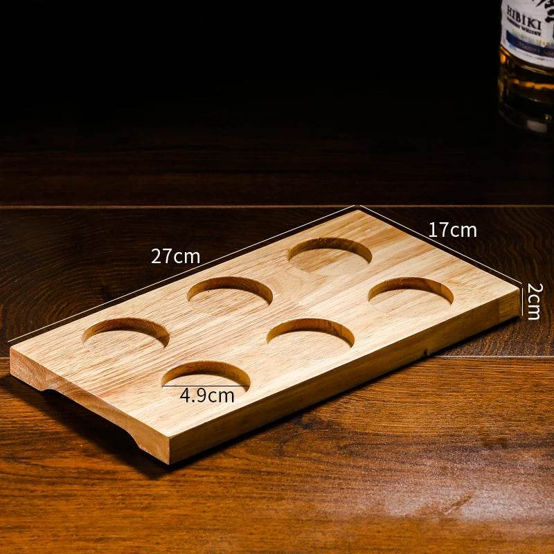 Copos de Whisky Ovalados com Bandeja de Madeira - Haustter