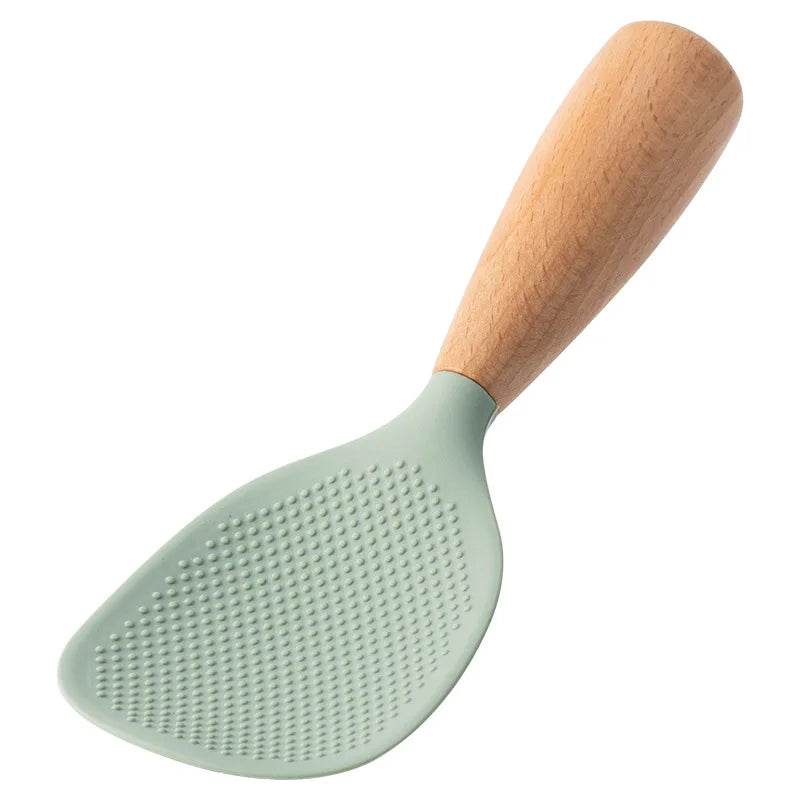 Colher de Silicone para Arroz com Cabo de Madeira para Panelas Antiaderentes | Haustter