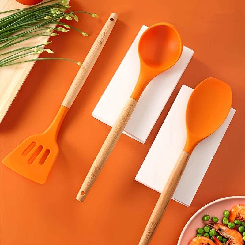 3 Utensílios de Cozinha de Silicone Antiaderente, Conjunto - Haustter