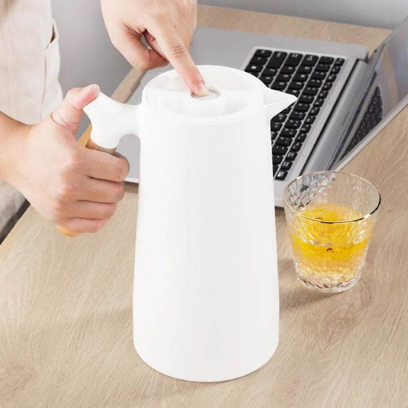 Garrafa Térmica de Grande Capacidade Estilo Nórdico com Bule Removível 1000ml - Haustter