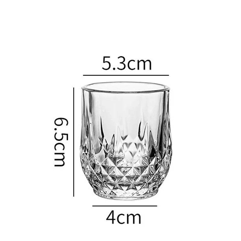 6 Copos Prismados para Bebidas Destiladas, Conjunto - Haustter