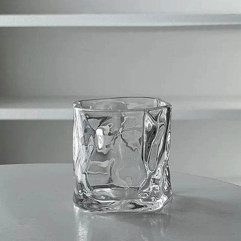 2 Copos Twist de Vidro Irregular 280ml - Haustter