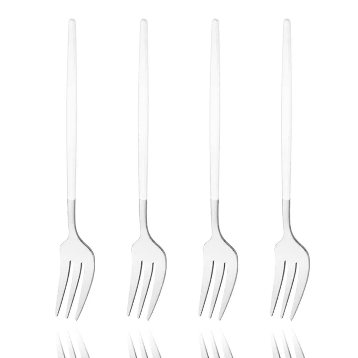 4 Garfos Dourados para Sobremesa Color Duo, Conjunto - Haustter