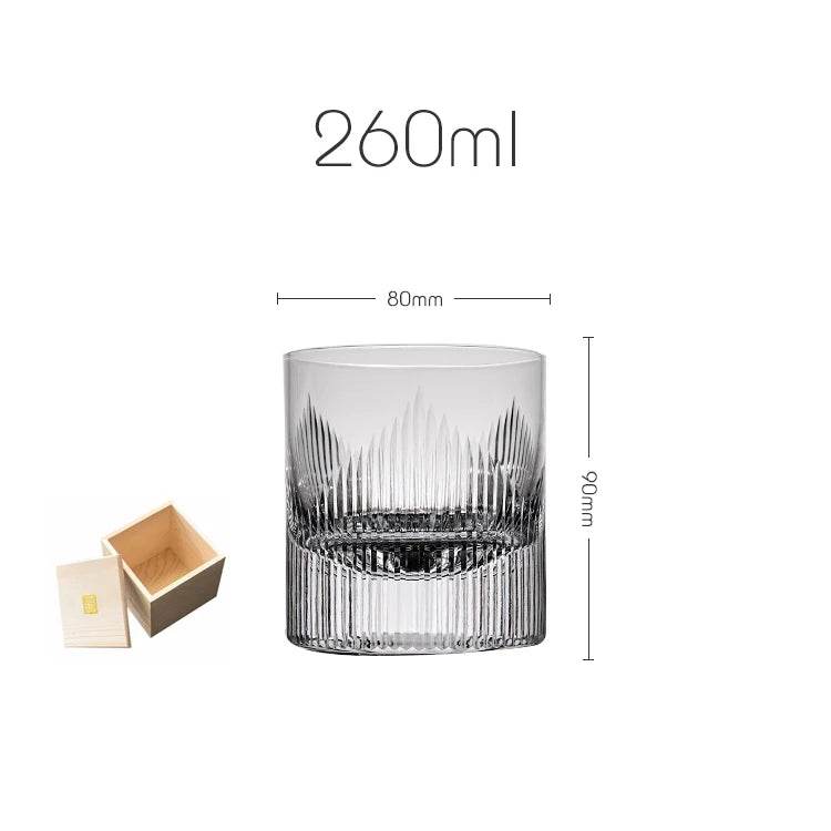 Copo de Whiskey com Entalhe Artesanal de Alto Brilho e Fundo Espesso - Haustter