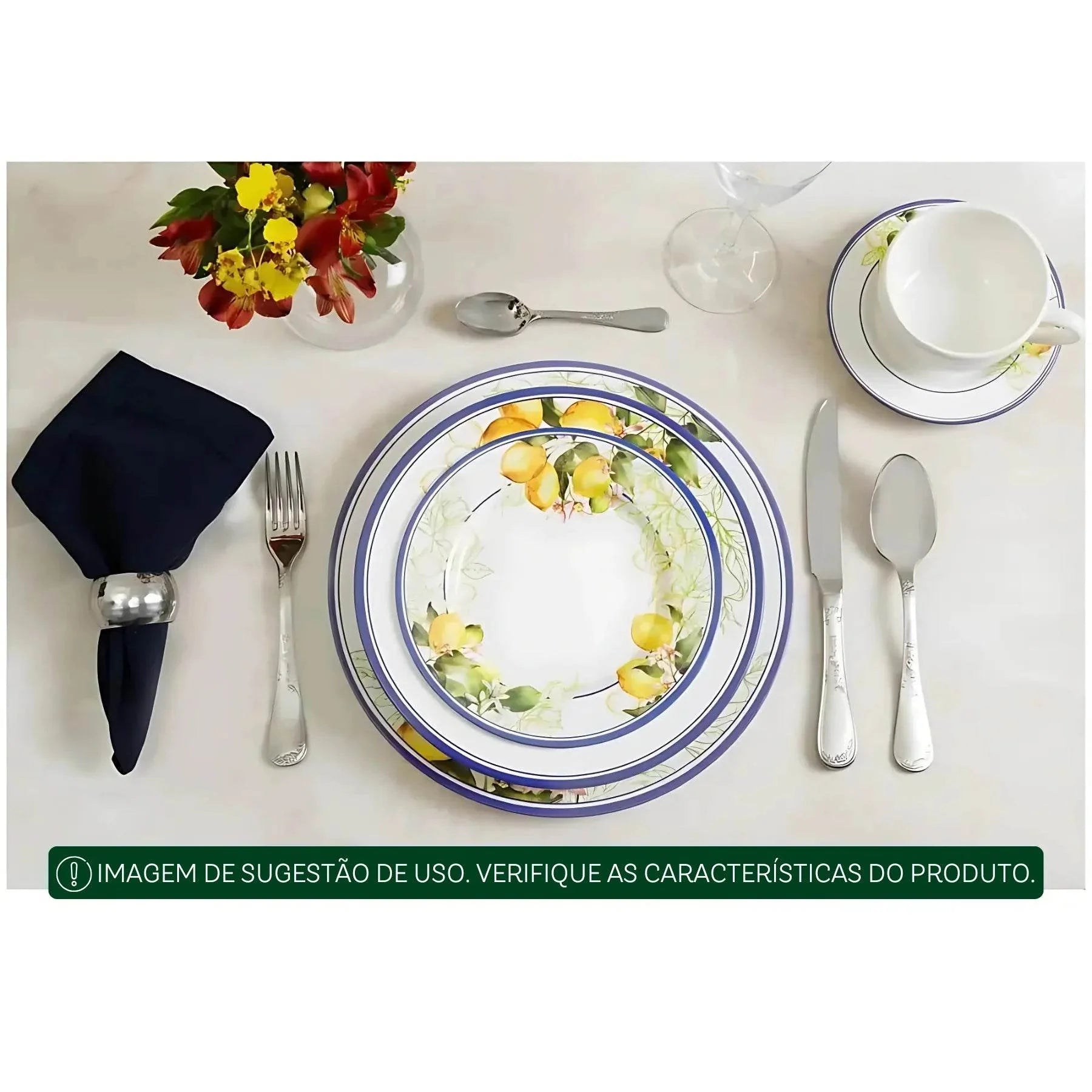 Aparelho de Jantar Sorrento 20 Peças - Cerâmica Limões Sicilianos | Haustter