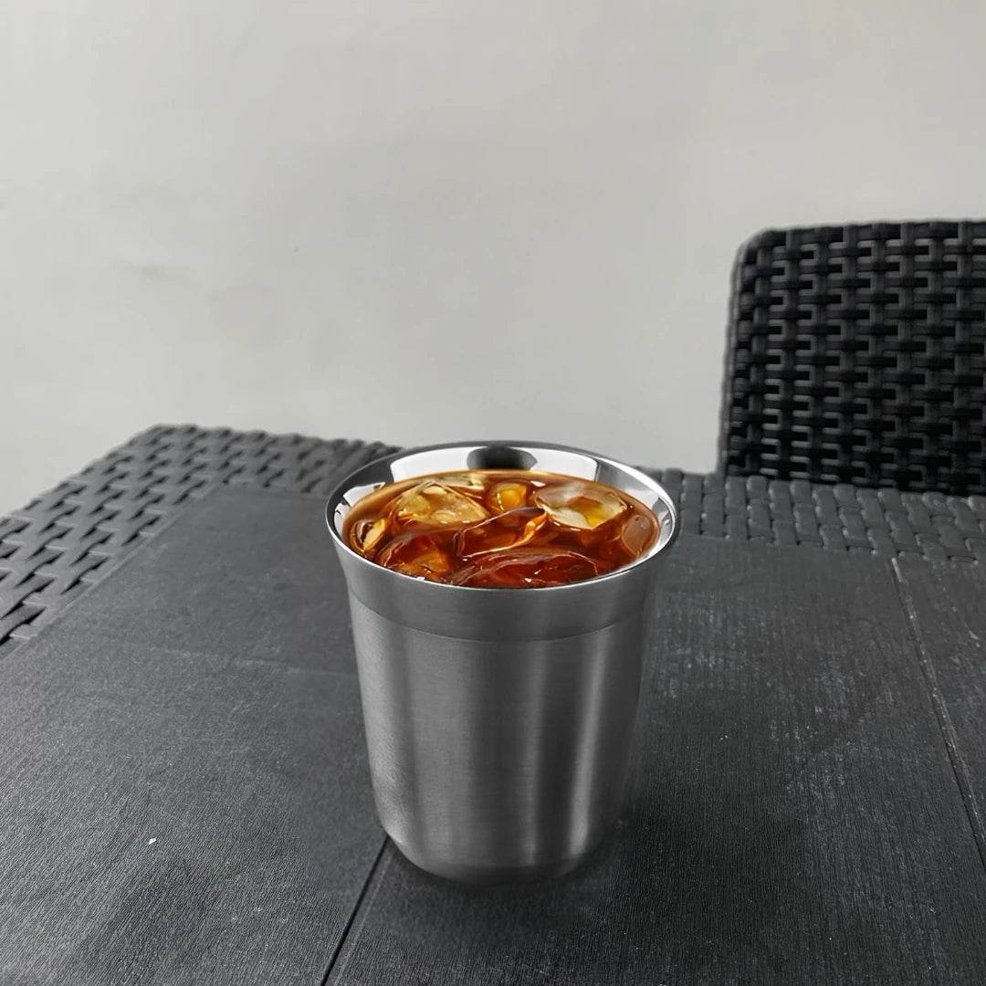 Copo de Café de Aço Inoxidável de Parede Dupla - Haustter