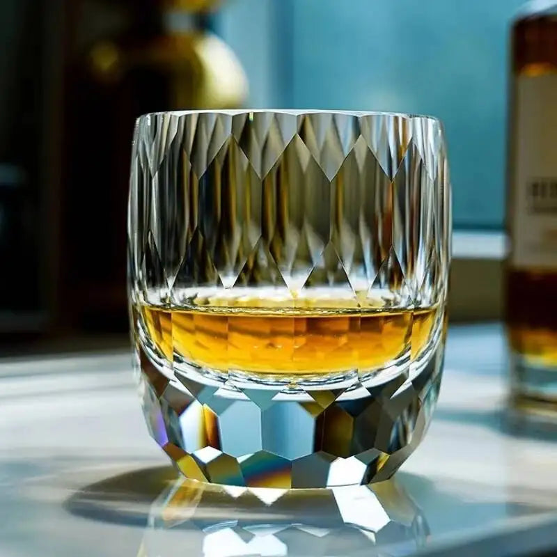 Copo de Cristal Lapidado para Whisky 210 ml