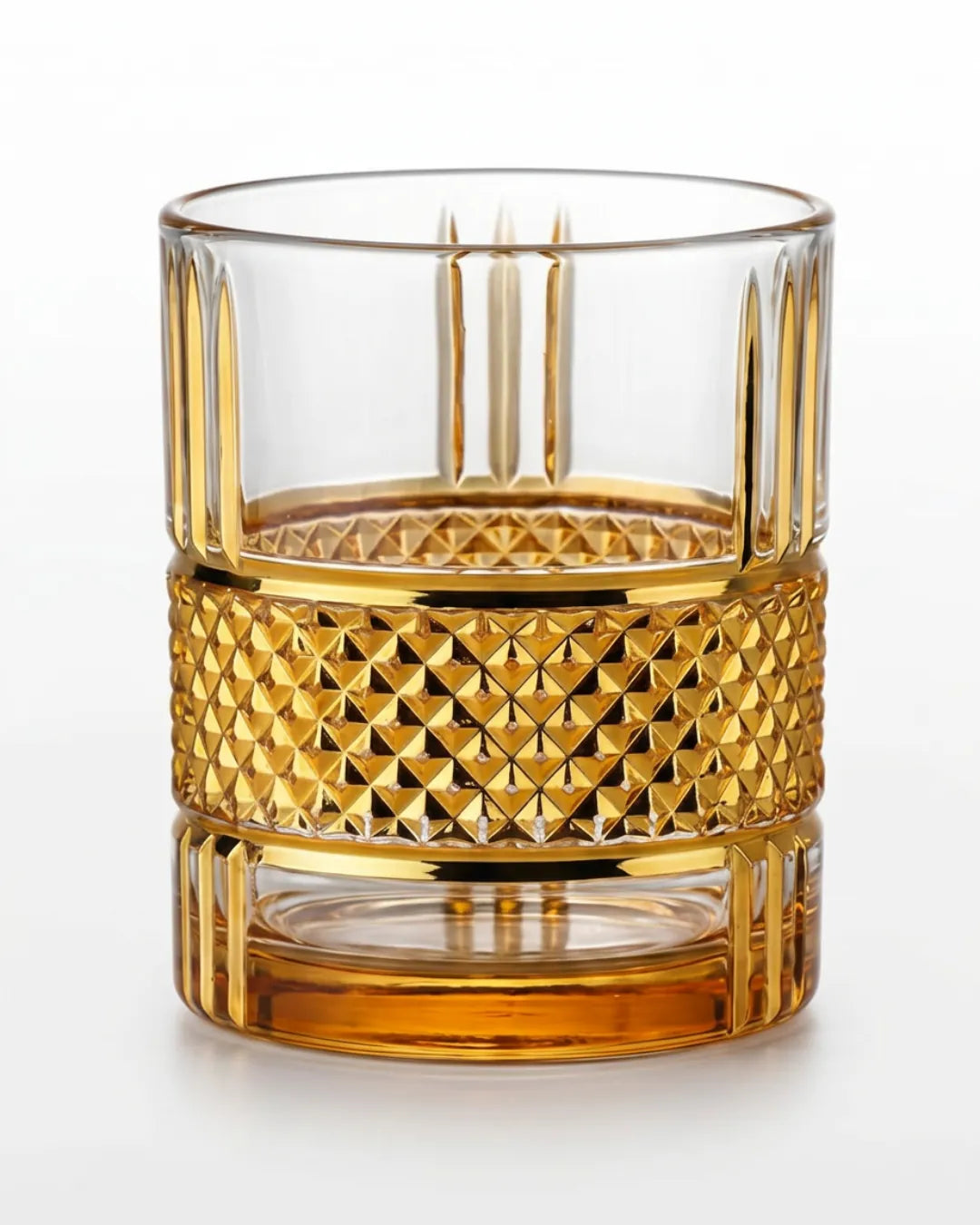 Copo de Whiskey Europeu Luxo Dourado