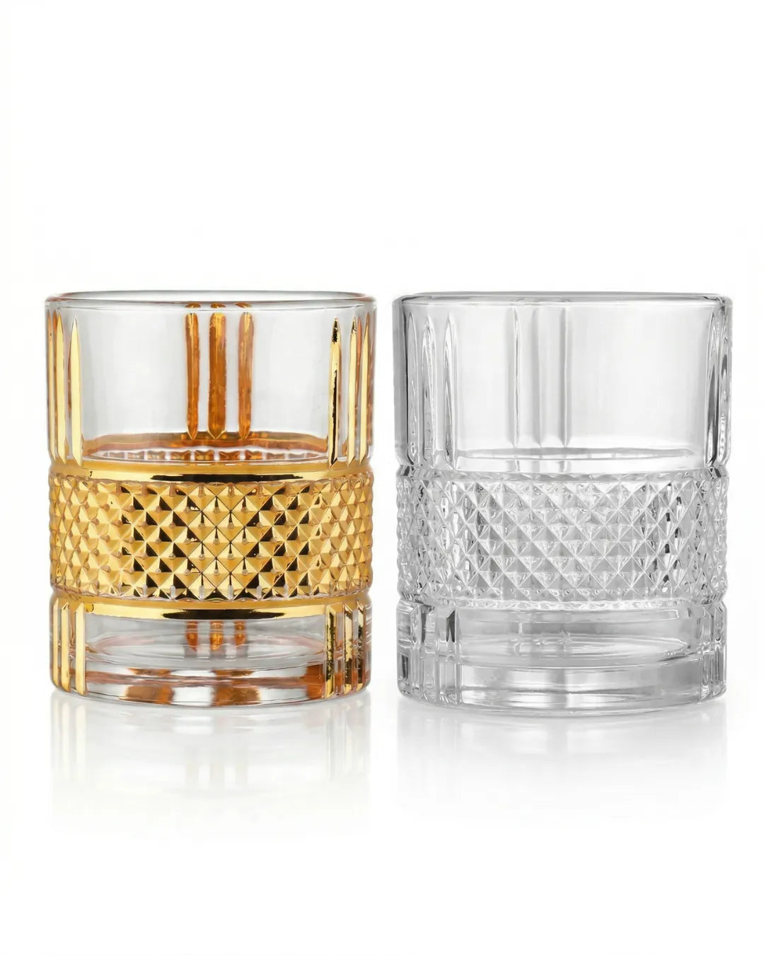 Copo de Whiskey Europeu Luxo Dourado