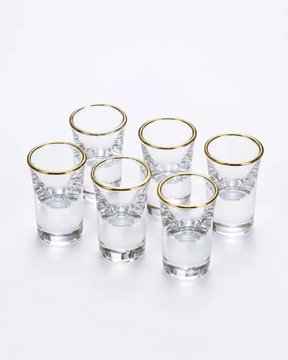Copos para Bebidas Espirituosas com Borda Dourada | Haustter