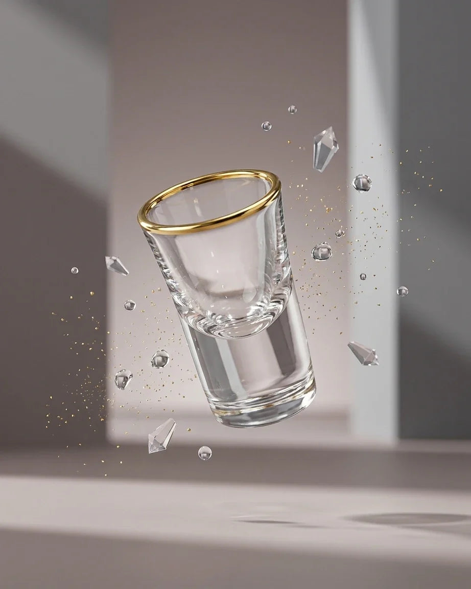 Copos para Bebidas Espirituosas com Borda Dourada | Haustter