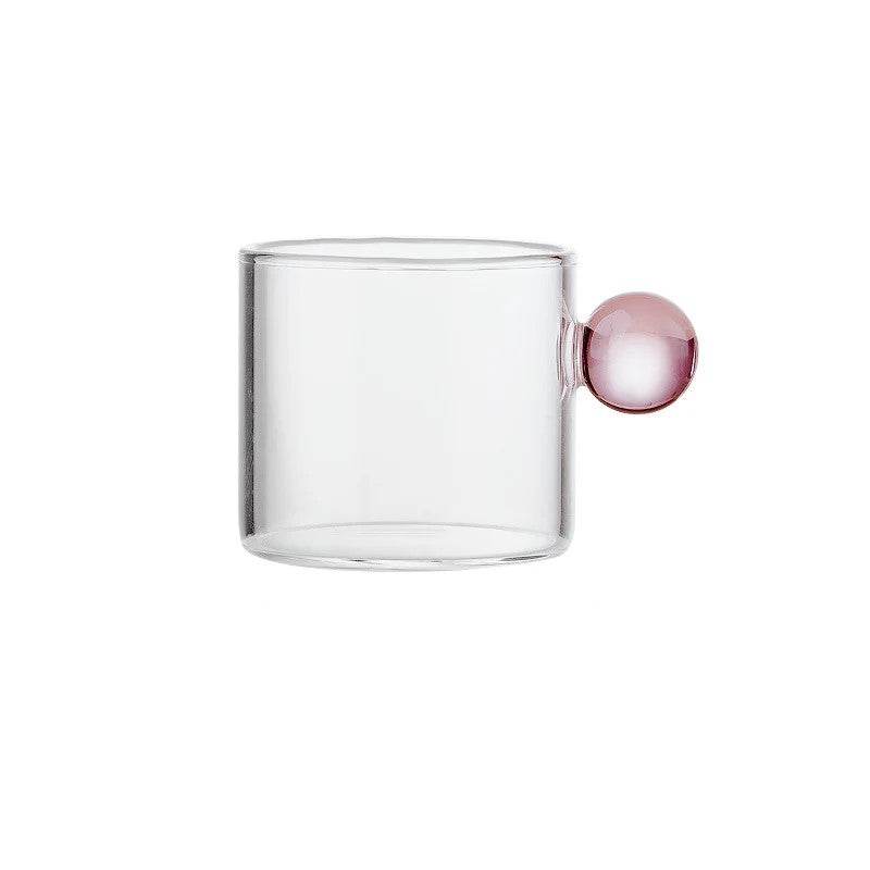 Copo para Espresso em Vidro Borossilicato com Alça Esfera 100ml
