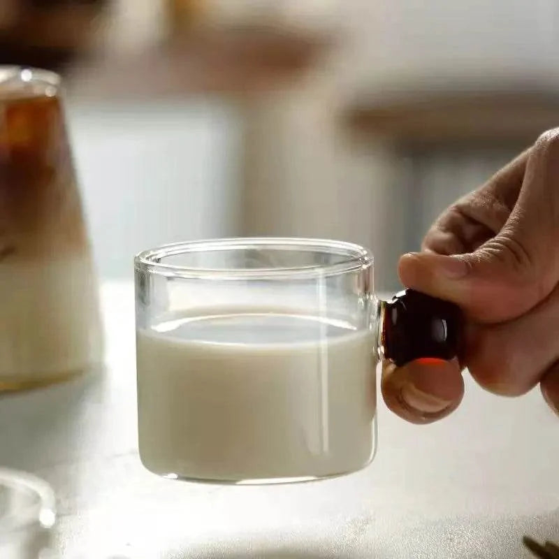 Copo para Espresso em Vidro Borossilicato com Alça Esfera 100ml