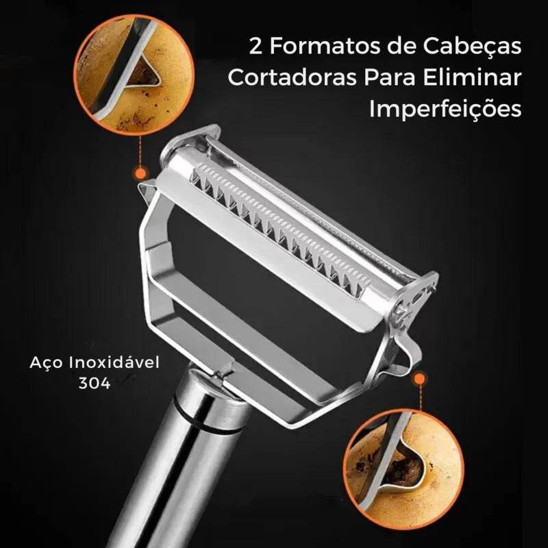 Descascador 4 em 1 de Aço Inoxidável para Frutas e Verduras | Haustter