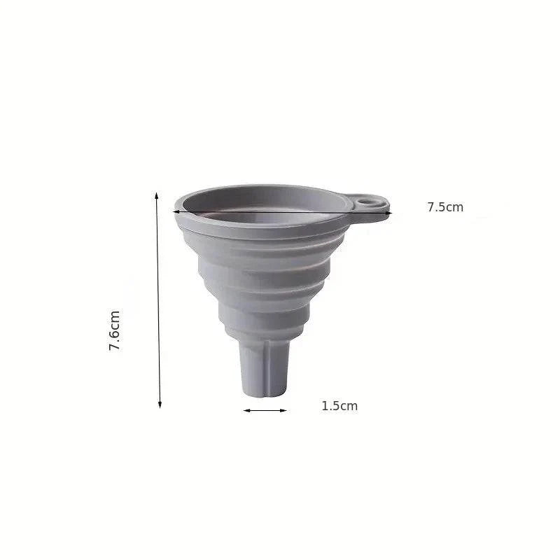 Funil Dobrável de Silicone para Cozinha - Economize Espaço e Evite Sujeira | Haustter