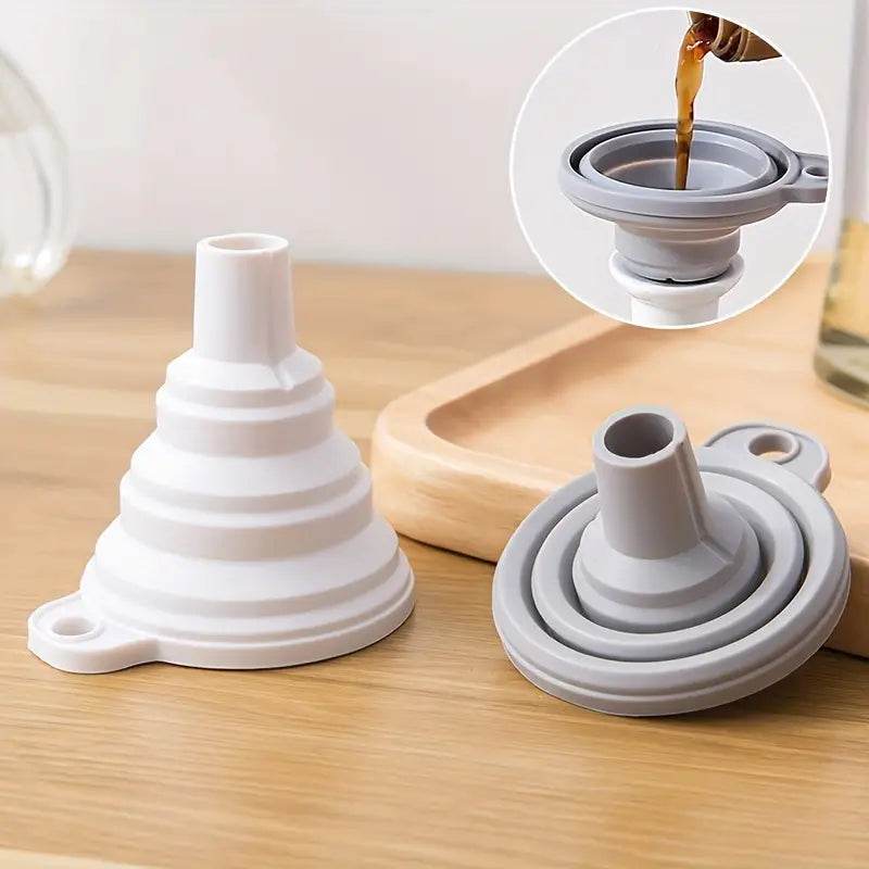 Funil Dobrável de Silicone para Cozinha - Economize Espaço e Evite Sujeira | Haustter
