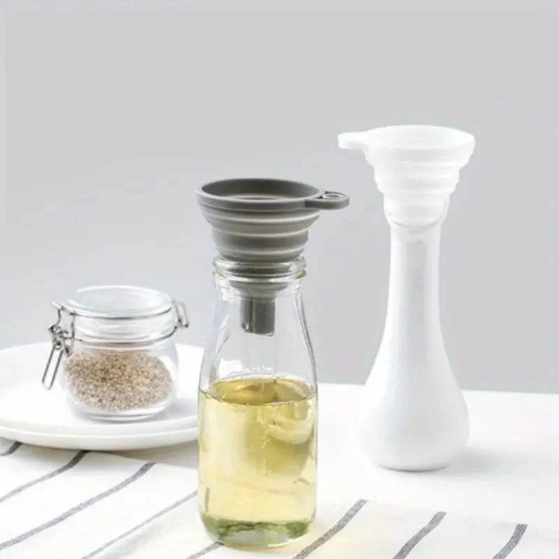 Funil Dobrável de Silicone para Cozinha - Economize Espaço e Evite Sujeira | Haustter
