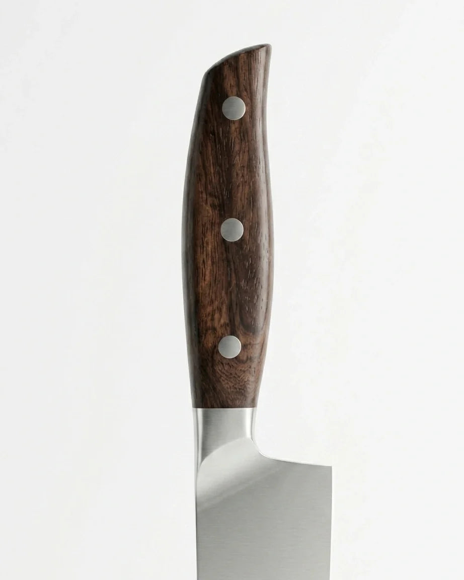 Faca Santoku 7" em Aço Inox com Cabo de Sândalo Vermelho