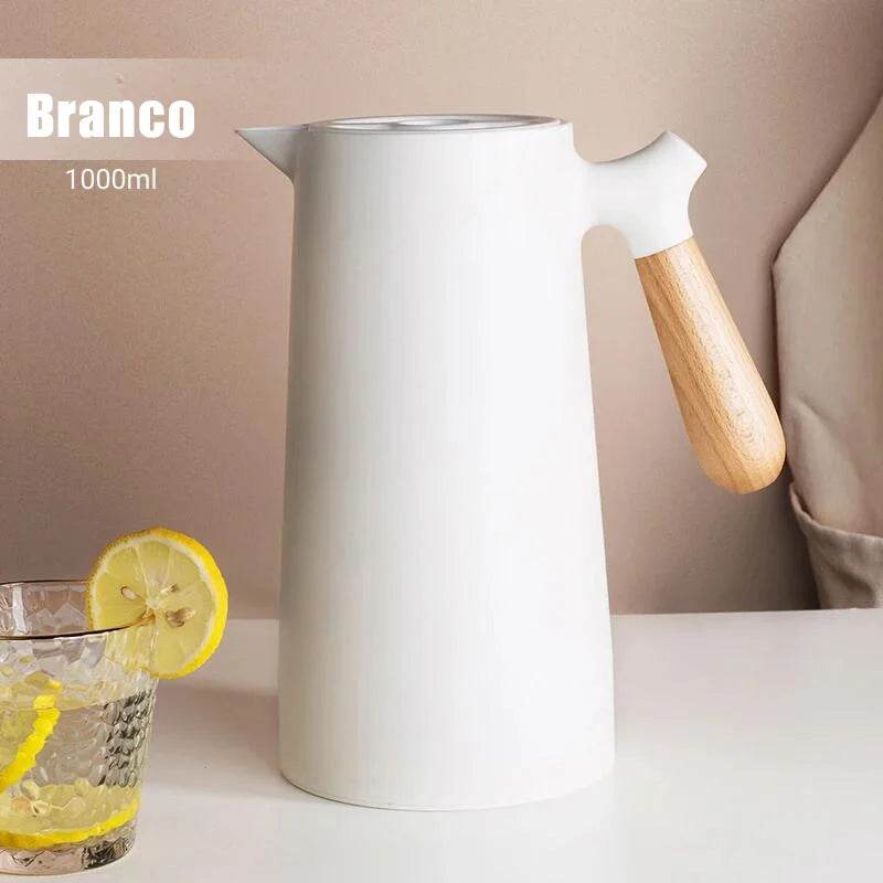Garrafa Térmica de Grande Capacidade Estilo Nórdico com Bule Removível 1000ml - Haustter