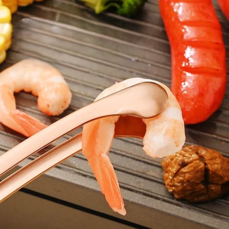Pinça de Aço Inox e Madeira para Churrasco - Haustter