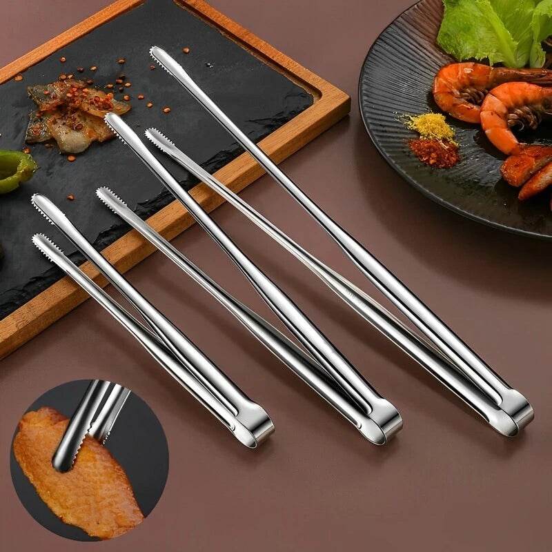 Pinça de Churrasco Longa em Aço Inoxidável para Alimentos | Haustter